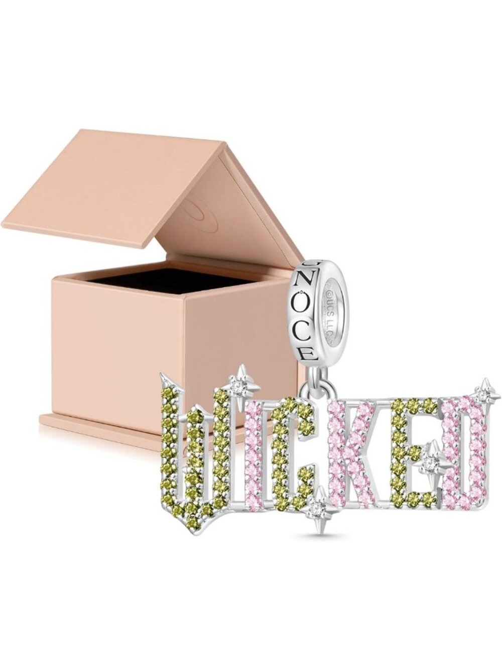 Wicked Pendant Dangle Charm Bracelet for Women | Silver Jewelry with Charms